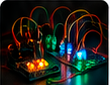 Circuito con luces y sensores